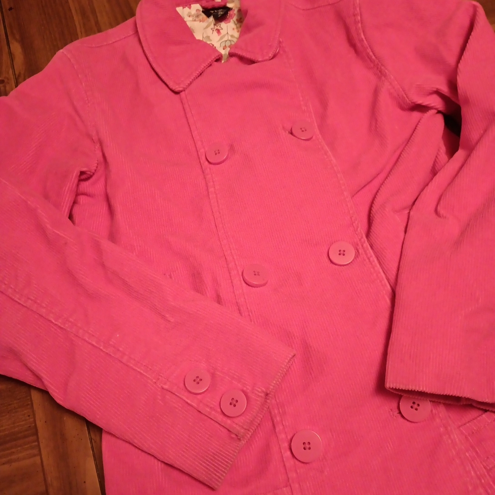 Pink Double-Breasted Corduroy Jacket From Gap Vintage